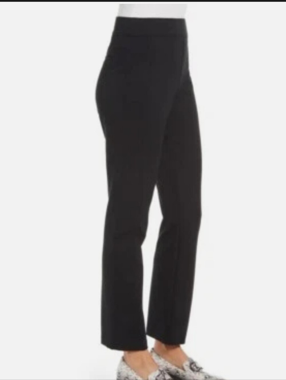 Spanx 20254Q Petite Perfect Pant in Classic Black Slim Straight Ponte Knit L